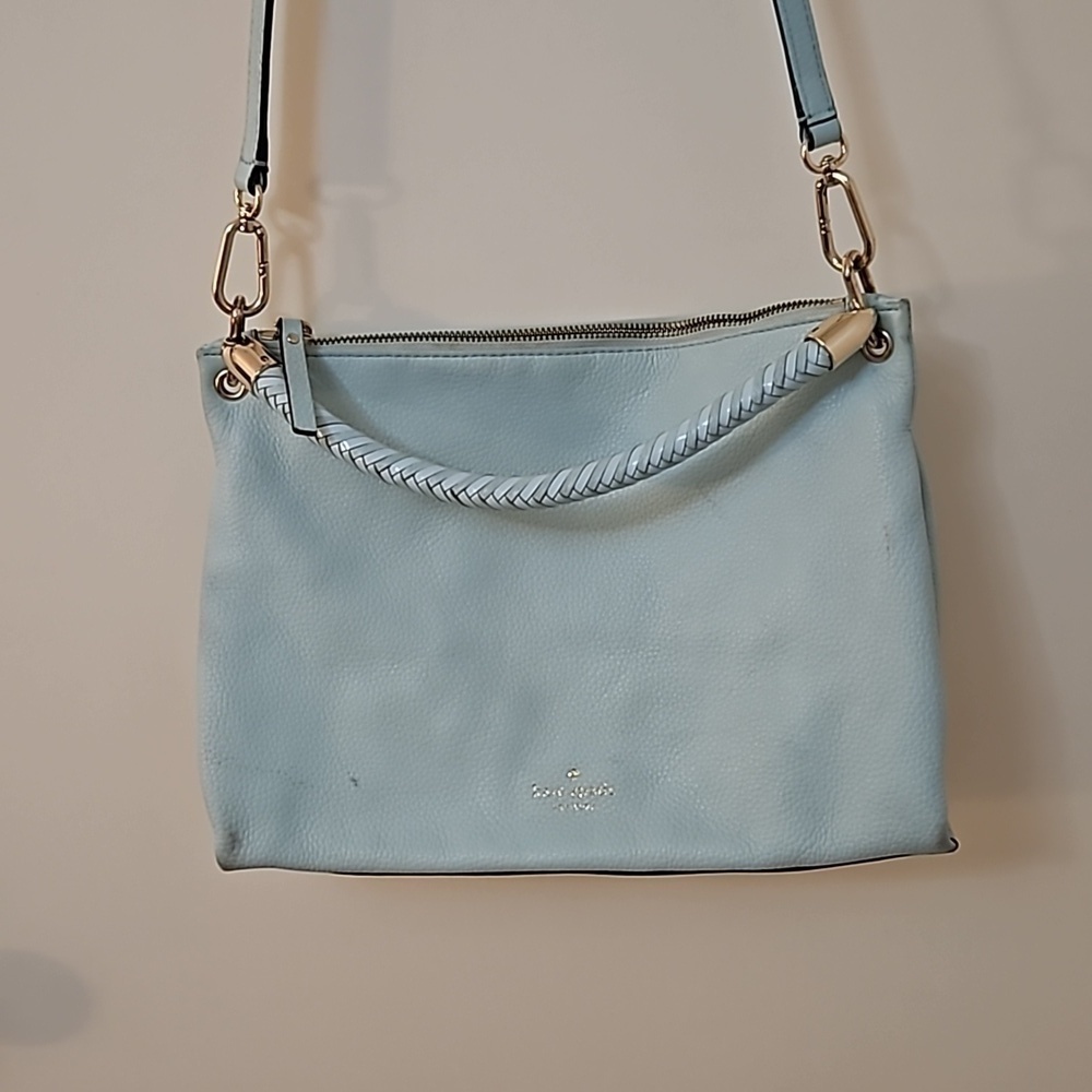 KATE SPADE Mint Carmina Elliot Place Satchel Leather Bag - Picture 3 of 15